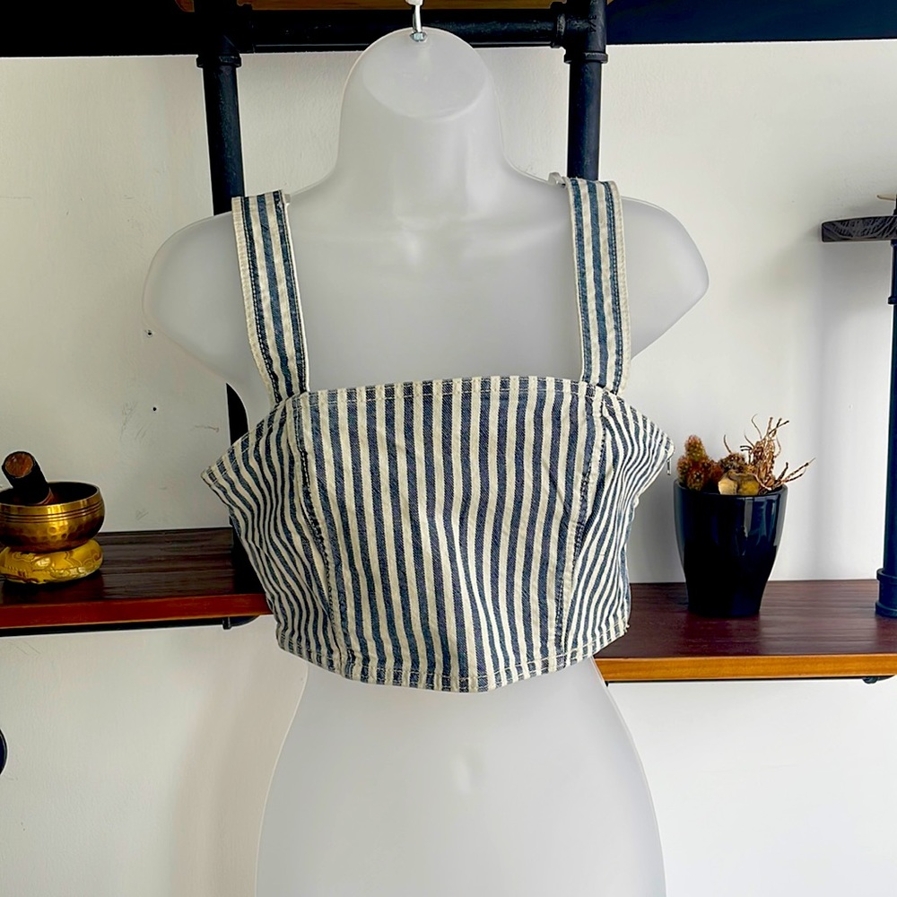 Zara denim top. Size medium